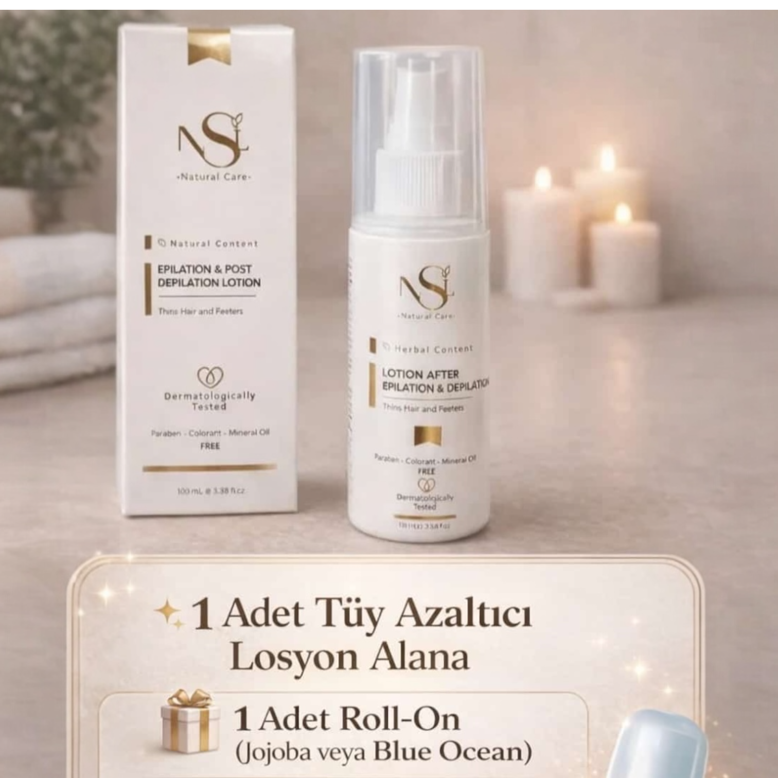 NSL Tüy Azaltıcı Losyon 100ml + ROLON HEDİYE