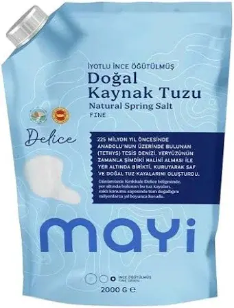 Mayi Öğütülmüş Sofra Tuzu 2KG  (İYOT İLAVELİ)