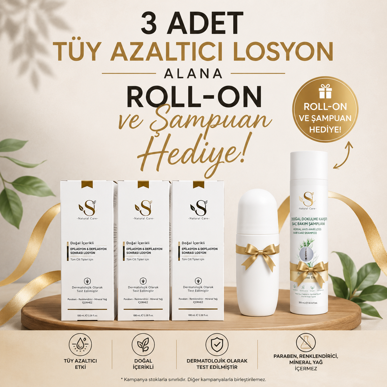 3'LÜ TÜY AZALTICI LOSYON +  HEDİYE