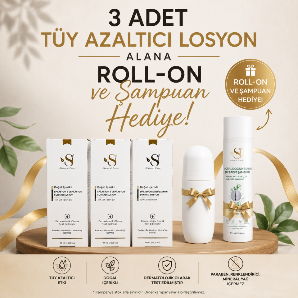 3'LÜ TÜY AZALTICI LOSYON +  HEDİYE