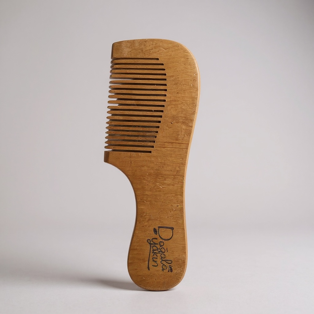 Saplı Doğal Ahşap Tarak