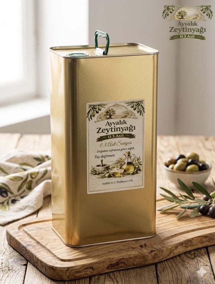 Analiz Raporlu Ayvalık Zeytinyağ 0.3 Asit 5lt( yeni sezon)
