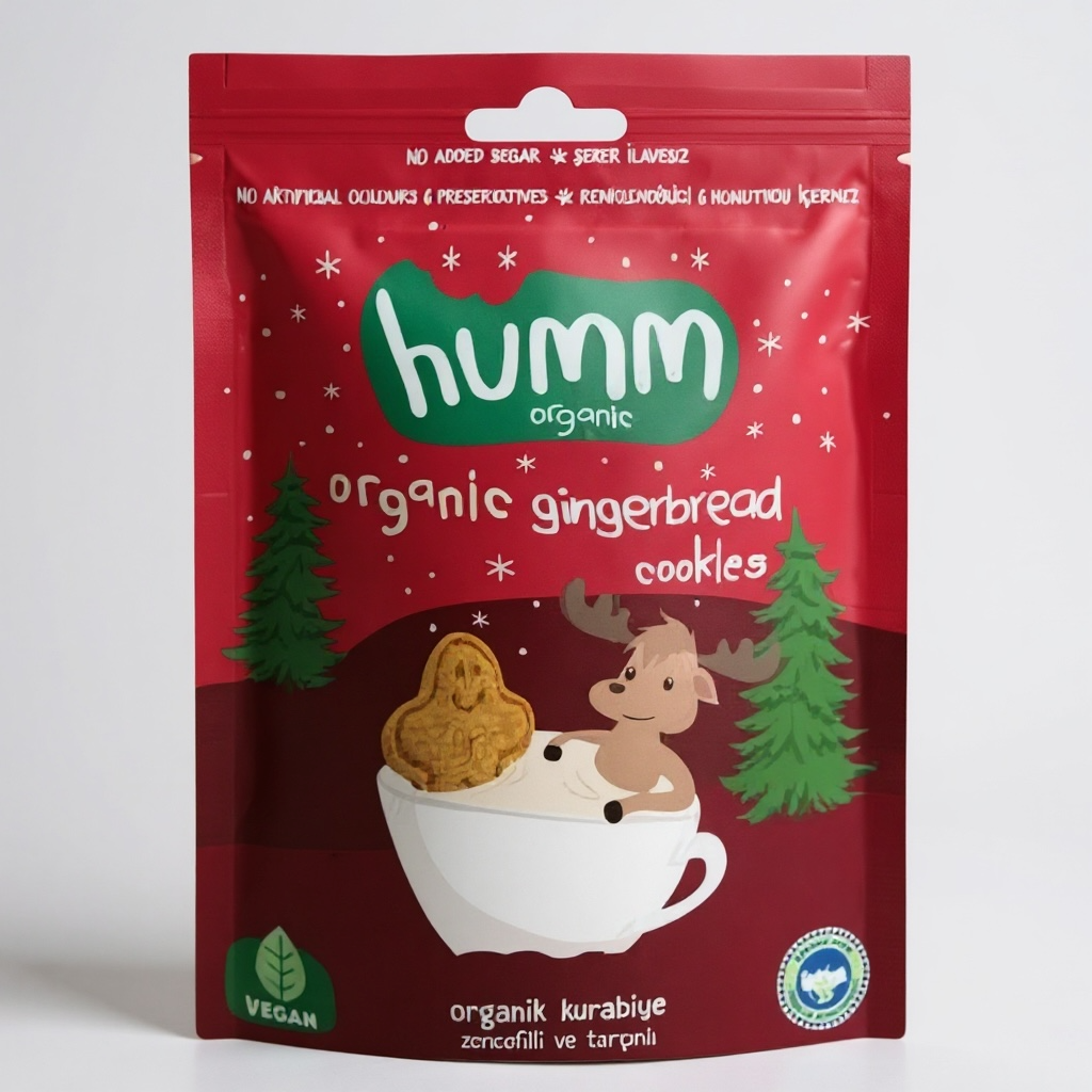 Organik Vegan Zencefilli ve Tarçınlı Kurabiye - 55g