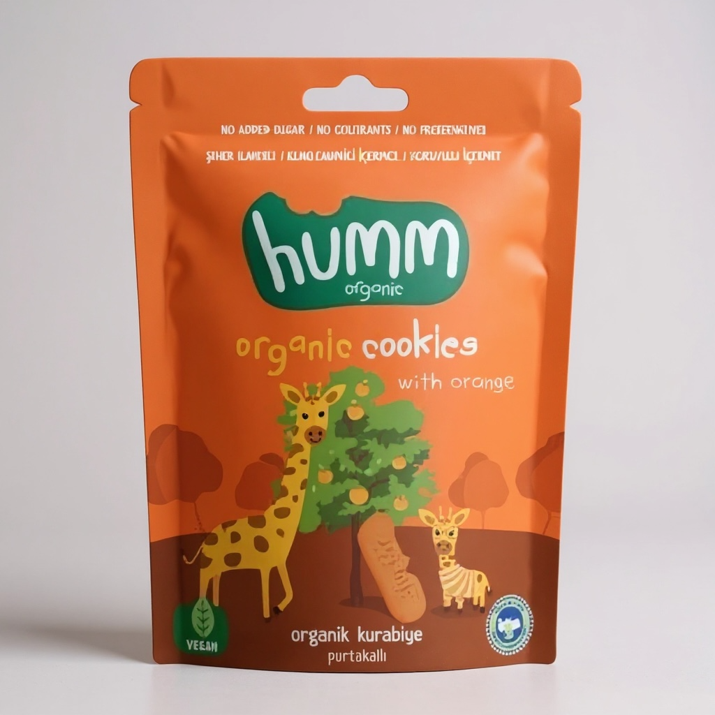 Organik Vegan Portakallı Kurabiye - 55g