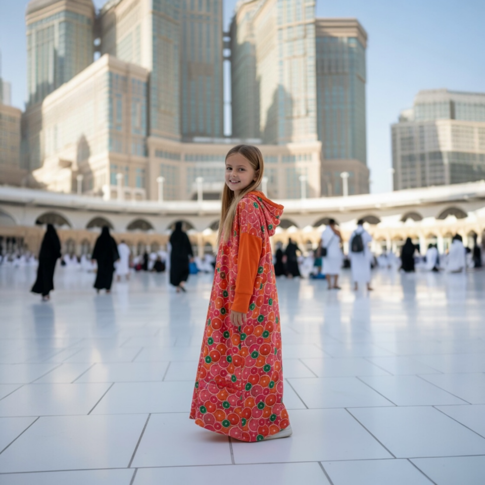 Kız Çocuk Elbise Meyve Desen( 108 cm)