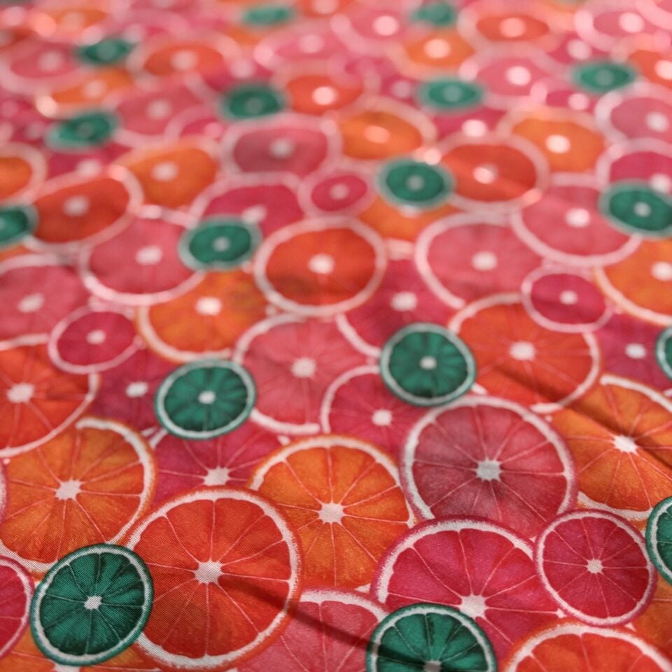 Kız Çocuk Elbise Meyve Desen 2 (108 cm)