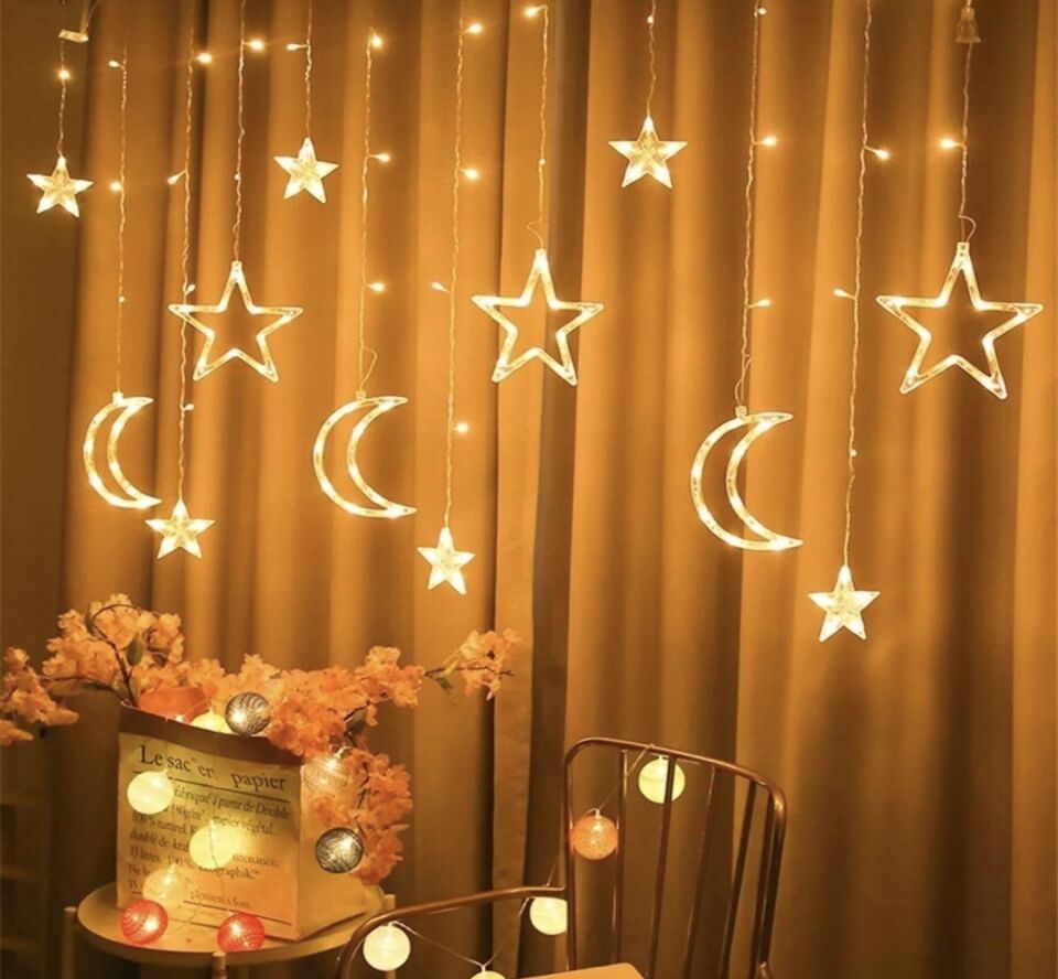 Ramazan Süsü/Ay Hilal Yıldız Perde Led