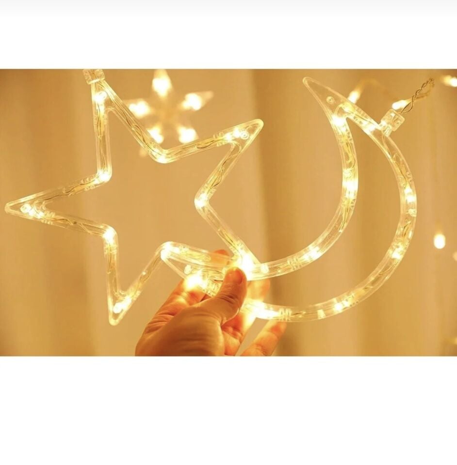 Ramazan Süsü/Ay Hilal Yıldız Perde Led