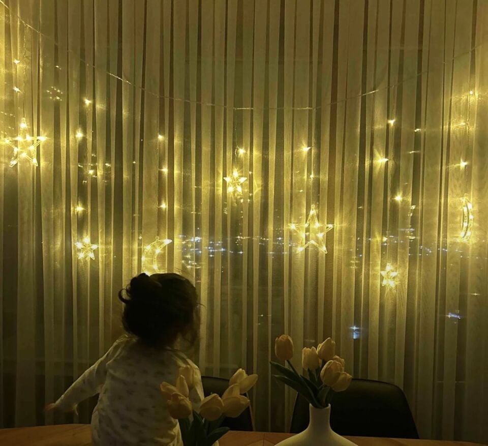 Ramazan Süsü/Ay Hilal Yıldız Perde Led