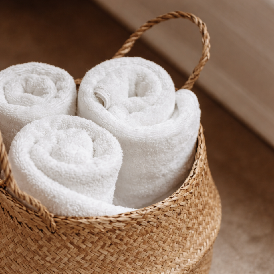 %100 Organik Pamuk Çok Amaçlı Havlu – 50x100 cm, Yumuşak ve Emici