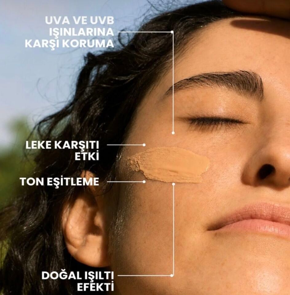 Renkli Güneş Kremi 40+SPF Light|Aydınlatıcı ve Ton Eşitleyici